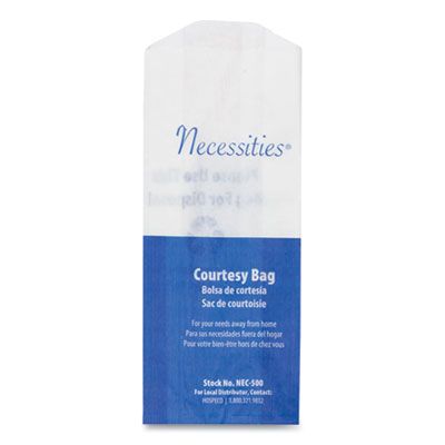 Hospeco NEC500 Necessities Courtesy Feminine Hygiene Disposal Bags, 8" x 3" x 2" - 500 / Case
