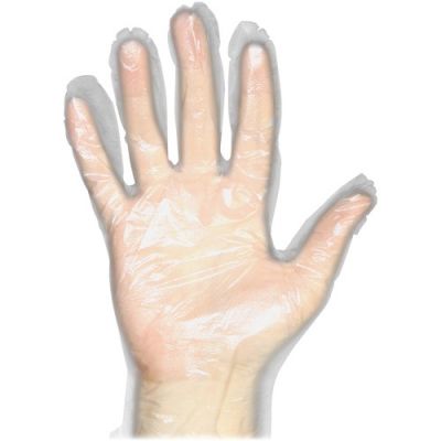 Impact 8600L Protected Chef Poly Disposable Gloves, Polyethylene, Large, Clear - 10000 / Case