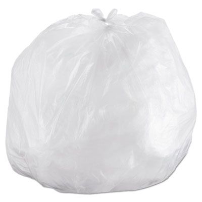 Inteplast S434816N 60 Gallon Garbage Bags / Trash Can Liners, 16 Mic, 43" x 48", Natural - 200 / Case