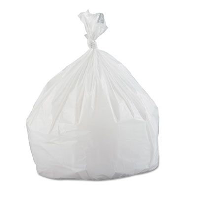 Inteplast SL3339XHW 33 Gallon Garbage Bags / Trash Can Liners, 0.8 Mil, 33" x 39", White - 150 / Case