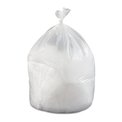 Inteplast VALH3860N22 60 Gallon Garbage Bags / Trash Can Liners, 19 Mic, 38" x 58", Clear - 150 / Case