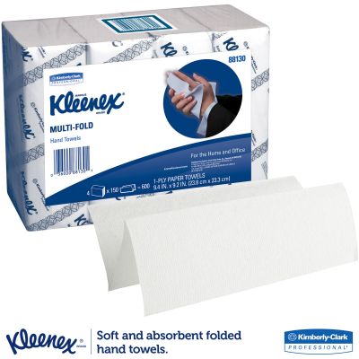 Kimberly-Clark 88130 Kleenex Multifold Paper Hand Towels, White - 2400 / Case