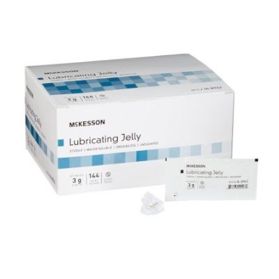 McKesson Lubricating Jelly, Unscented, 3 g Packet, Sterile - 864 / Case