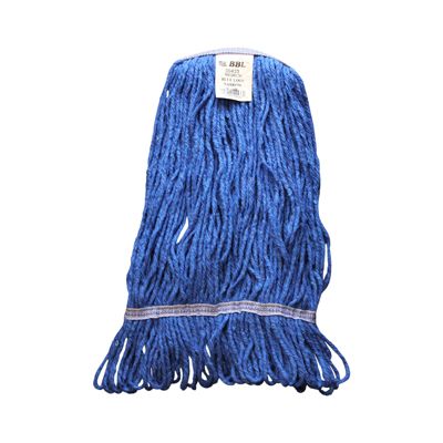 Zephyr 09423 BBL Medium Blue Loop Mop Head, Wide Band - 12 / Case