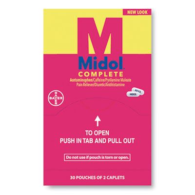 Midol Complete Menstrual Sympton Relief Caplets, 2 Pills / Pack - 30 / Case (BXMD30)