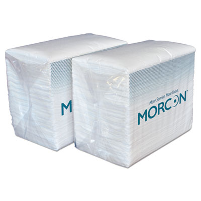Morcon 3466 Morsoft Paper Dinner Napkins, 2 Ply, 14.5" x 16.5", White - 3000 / Case