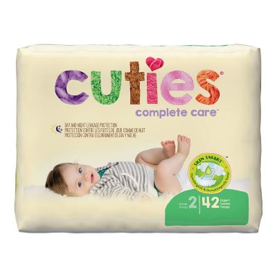 Cuties Baby Diapers, Size 2 (12 to 18 lbs) - 42 / Case