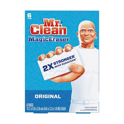 P&G 79009 Mr. Clean Magic Eraser Original Cleaning Sponge Pads, 4.6" x 2.3" x 1", White - 36 / Case