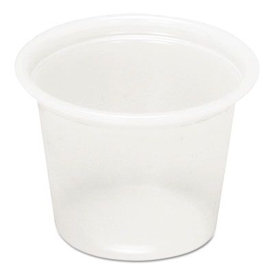Pactiv YS100 1 oz Plastic Souffle / Portion Cups, Translucent - 5000 / Case