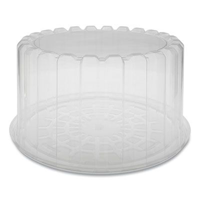 Pactiv YCI898010000 ShowCake 8" Round Plastic Cake Container w/ Dome Lid, OPS, 9.25" x 5", Clear - 100 / Case