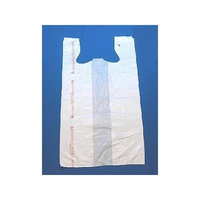 T-Sacks 5666-4992 Plastic 1/5 Size T-Shirt Carryout Bags, 13" x 10" x 22", White - 1000 / Case