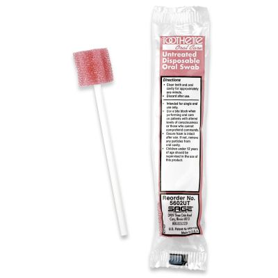Toothette Oral Swabsticks, Untreated, Unflavored - 250 / Case