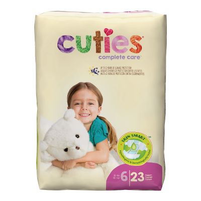 Cuties Baby Diapers, Size 6 (35+ lbs) - 23 / Case