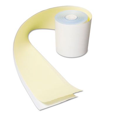 AmerCareRoyal CR2300 Register Rolls, No Carbon, 3" x 80', White / Yellow - 30 / Case