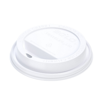 Solo TLP20-0007 Traveler Lid for select* Solo 20 oz, 24 oz Paper Hot Cups, White - 1000 / Case