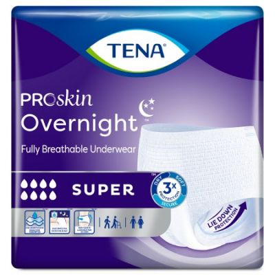 TENA ProSkin Overnight Super Protective Incontinence Underwear, X-Large (55-66 in.) - 48 / Case