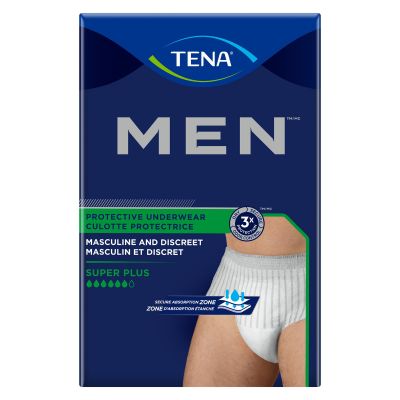 TENA MEN Protective Incontinence Underwear, X-Large (44-64 In.), Super Plus - 56 / Case