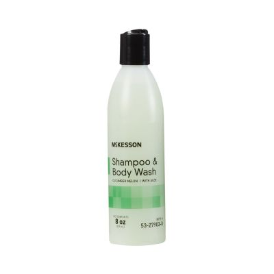 McKesson 53-27903-8 Shampoo & Body Wash, Cucumber Melon Scent, 8 oz Sqeeze Bottle - 48 / Case
