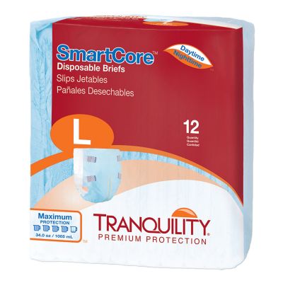 Tranquility SmartCore Adult Diaper with Tabs, Large (45 to 58 in.), Maximum - 96 / Case
