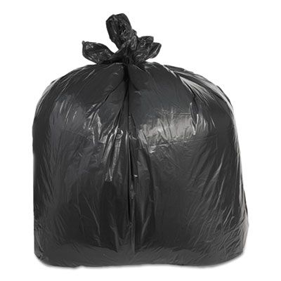 Trinity ML3858XH 60 Gallon Garbage Bags / Trash Can Liners, 2.4 Mil, 38" x 58", Black - 100 / Case