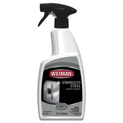 Weiman 108 Stainless Steel Cleaner & Polish, 22 oz Spray Bottle - 6 / Case