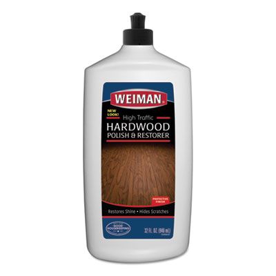 Weiman 523 High Traffic Hardwood Polish & Restorer, 32 oz Squeeze Bottle - 6 / Case