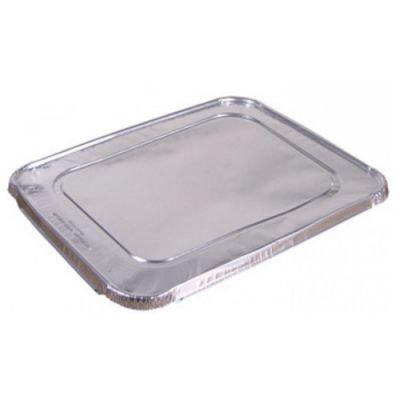 Western Plastics 5001 Foil Lid for Western Plastics 1/2 Size Steam Table Pans, Silver - 100 / Case