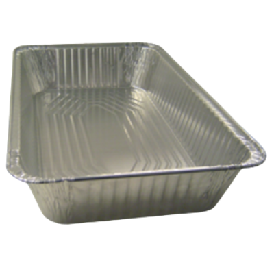 Western Plastics 5132 Half (1/2) Size Aluminum Foil Steam Table Pans, Deep, 104 oz, Silver - 100 / Case