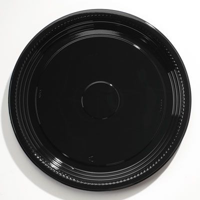 WNA A518PBL CaterLine Casuals 18" Plastic Catering Trays, Black - 25 / Case