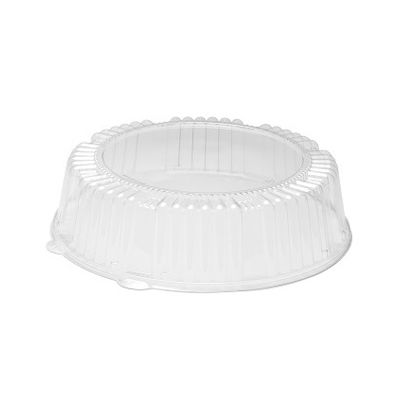 WNA A12PETDM Dome Lid for CaterLine 12" Plastic Catering Trays, PET, Clear - 25 / Case
