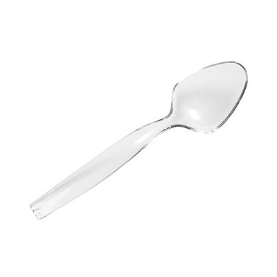 WNA EMI102CL 9" CaterLine Plastic Serving Spoon, Polystyrene, Clear - 144 / Case