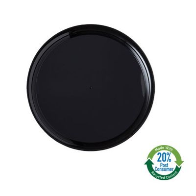 WNA A912BL25 12" Checkmate Plastic Flat Catering Tray, Polystyrene, Black - 25 / Case