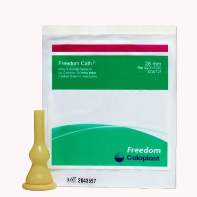 Coloplast Freedom Cath Male External Catheter, 28 mm, Self Adhesive, Latex, Medium - 100 / Case